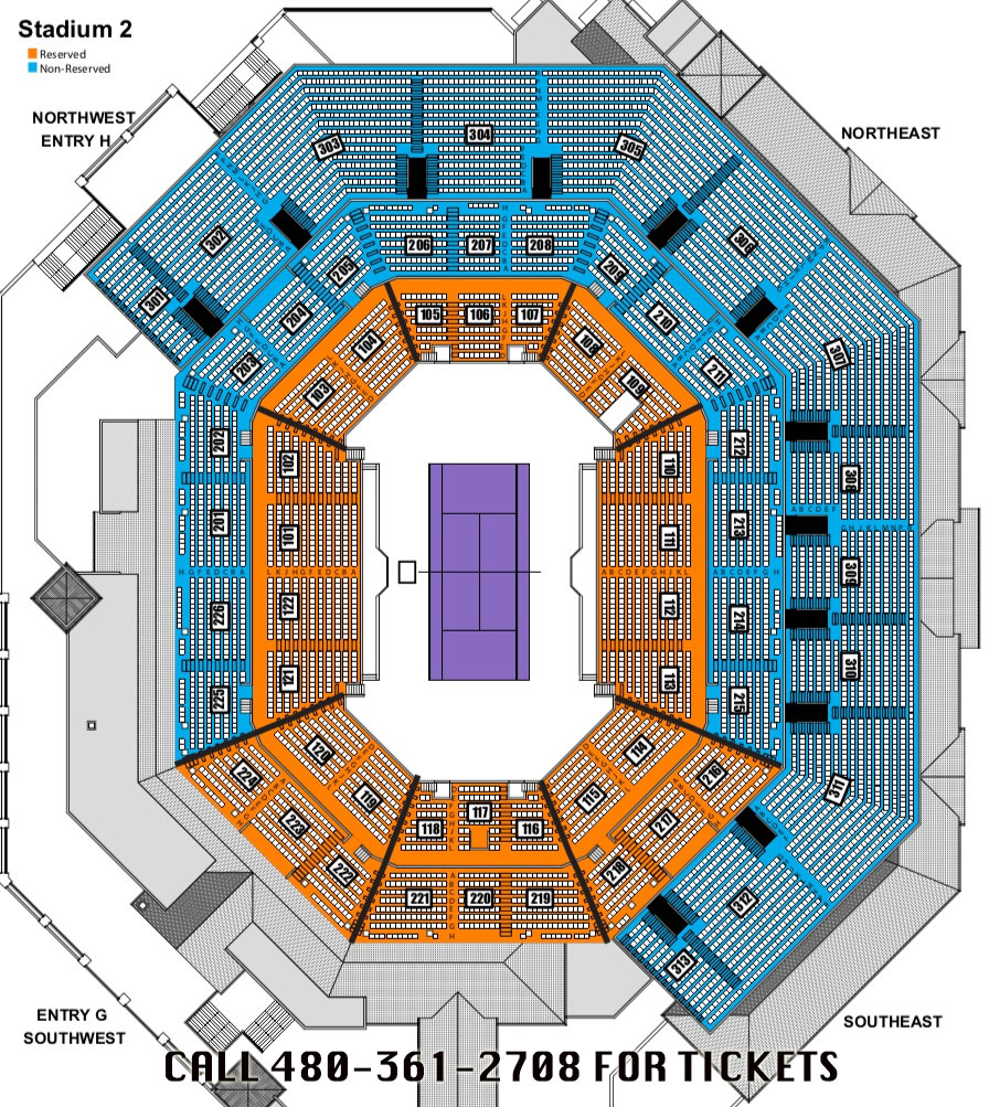 2024 BNP Paribas Open Seating Guide Indian Wells Tennis Garden